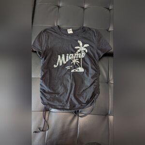 PINK Victoria's Secret Black Miami Graphic Tee